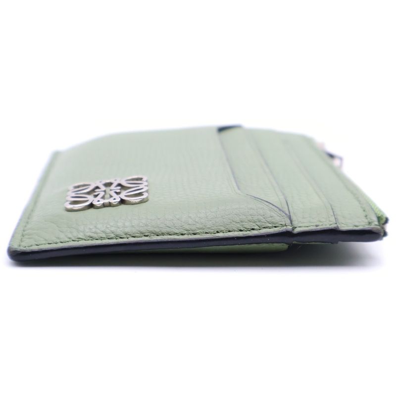 Loewe Fragment Case Anagram Card Case Business Card Holder Leather Light Green