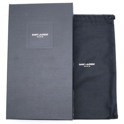 Saint Laurent Paris Studded Long Wallet Long Wallet Card Case Leather Black