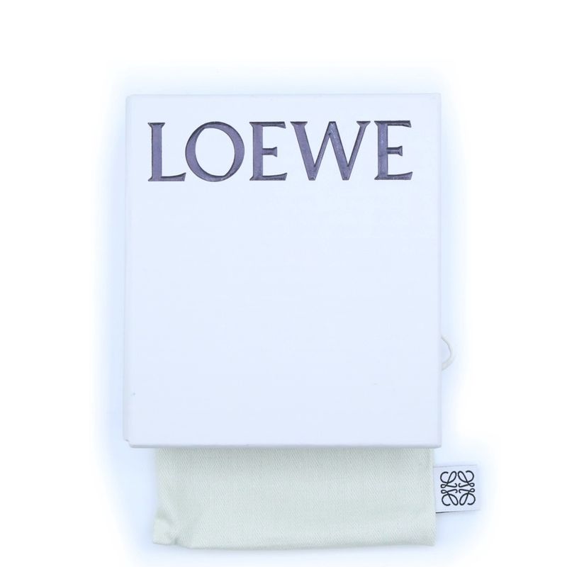 Loewe Anagram Bi-fold Wallet With Card Case Black Leather