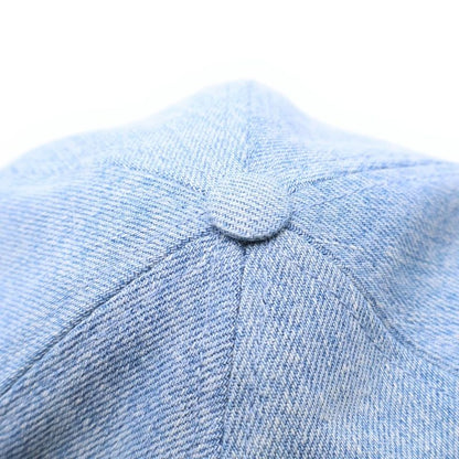 Celine Logo Embroidered Denim Baseball Cap Hat Indigo Aa0890d93