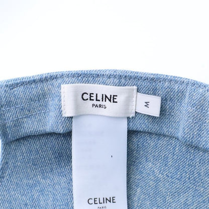 Celine Logo Embroidered Denim Baseball Cap Hat Indigo Aa0890d93