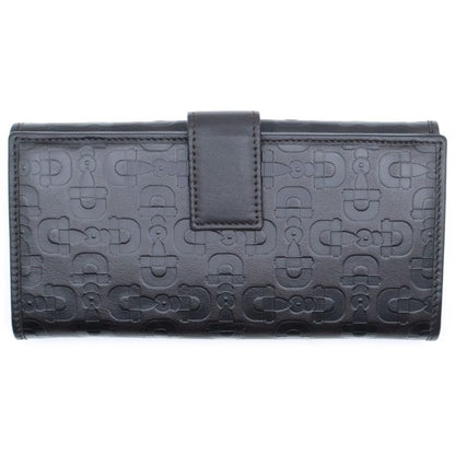 Gucci GG Leather Wallet GG Allover Pattern Long Wallet Black 231841