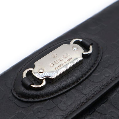 Gucci GG Leather Wallet GG Allover Pattern Long Wallet Black 231841