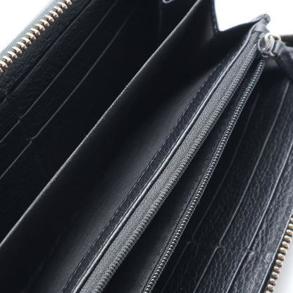 Gucci Logo-printed Zip-around Wallet Long Leather Black 496317