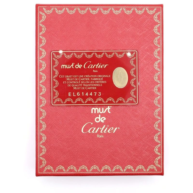 Cartier Panthère Leather Compact Wallet Trifold Wallet Gold Hardware Black