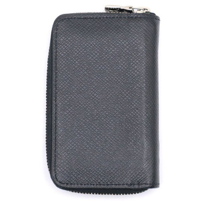 Louis Vuitton Taiga Zippy Coin Purse Coin Case Wallet Black Noir Black Silver