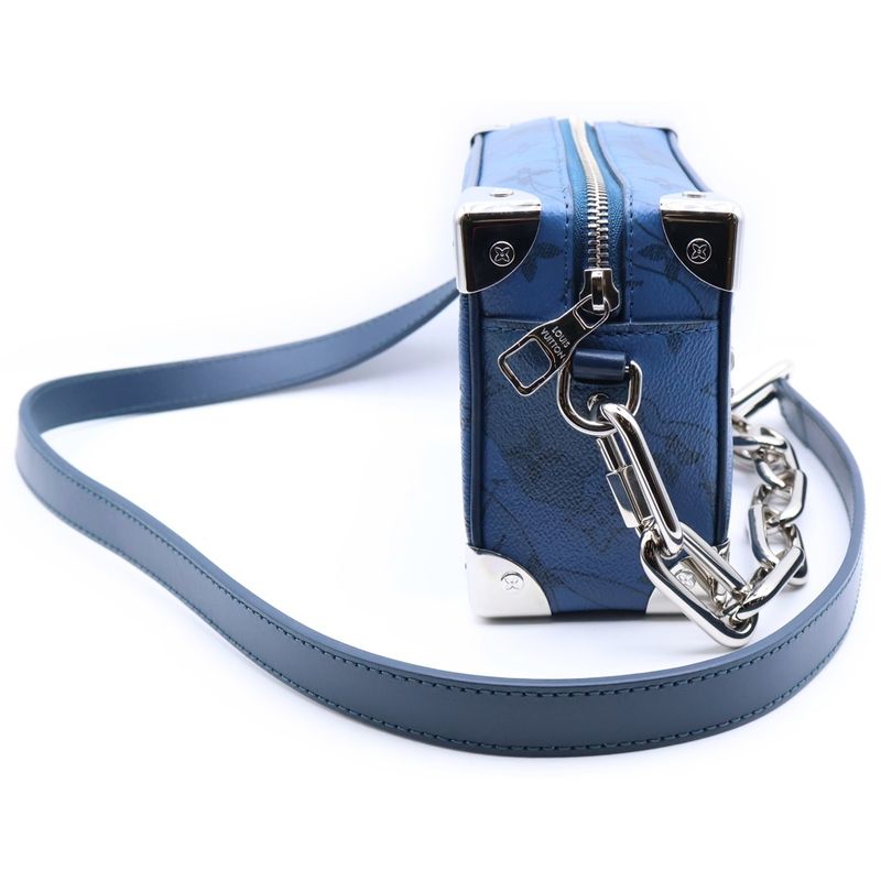 Louis Vuitton LV Soft Trunk Aqua Garden Shoulder Bag Blue M22588/rfid