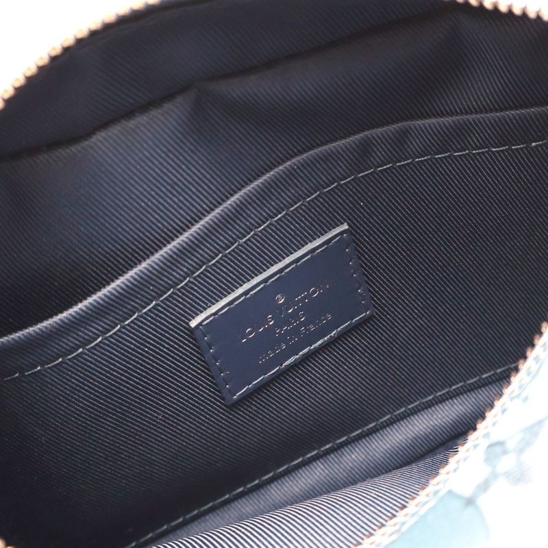 Louis Vuitton LV Soft Trunk Aqua Garden Shoulder Bag Blue M22588/rfid