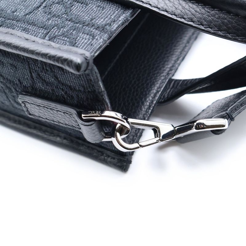 DIOR Safari North South 2 Way Handbag Shoulder Bag Navy