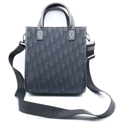 DIOR Safari North South 2 Way Handbag Shoulder Bag Navy