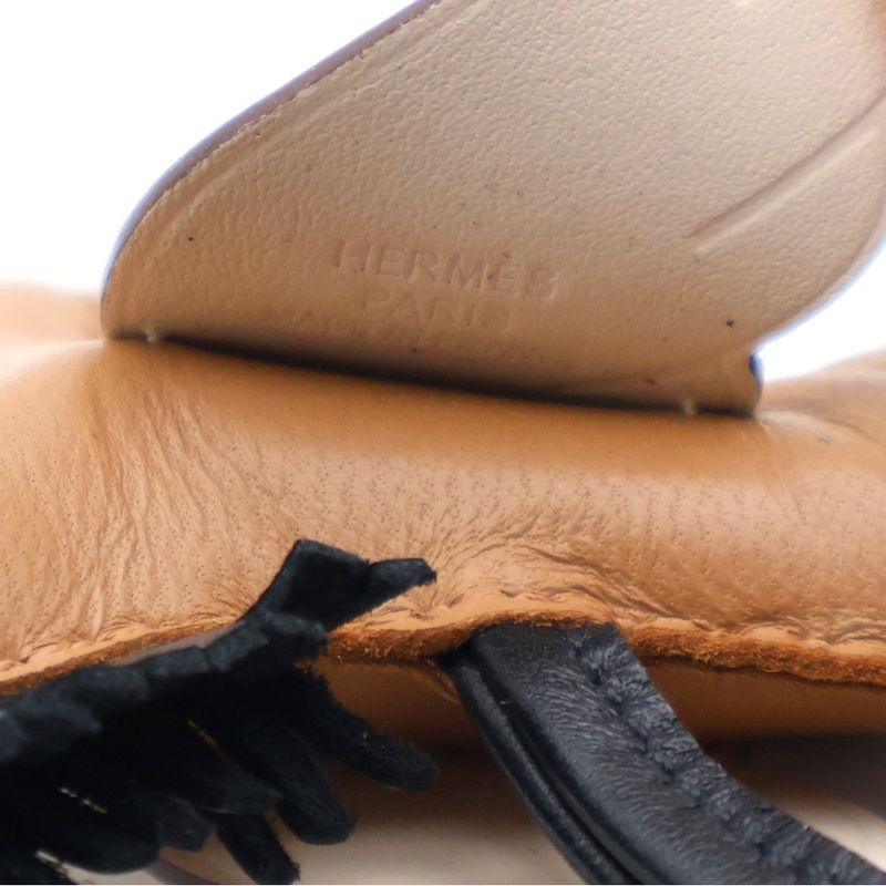 Hermes Pegasus Charm PM Leather Strap Brown/white Stamped U