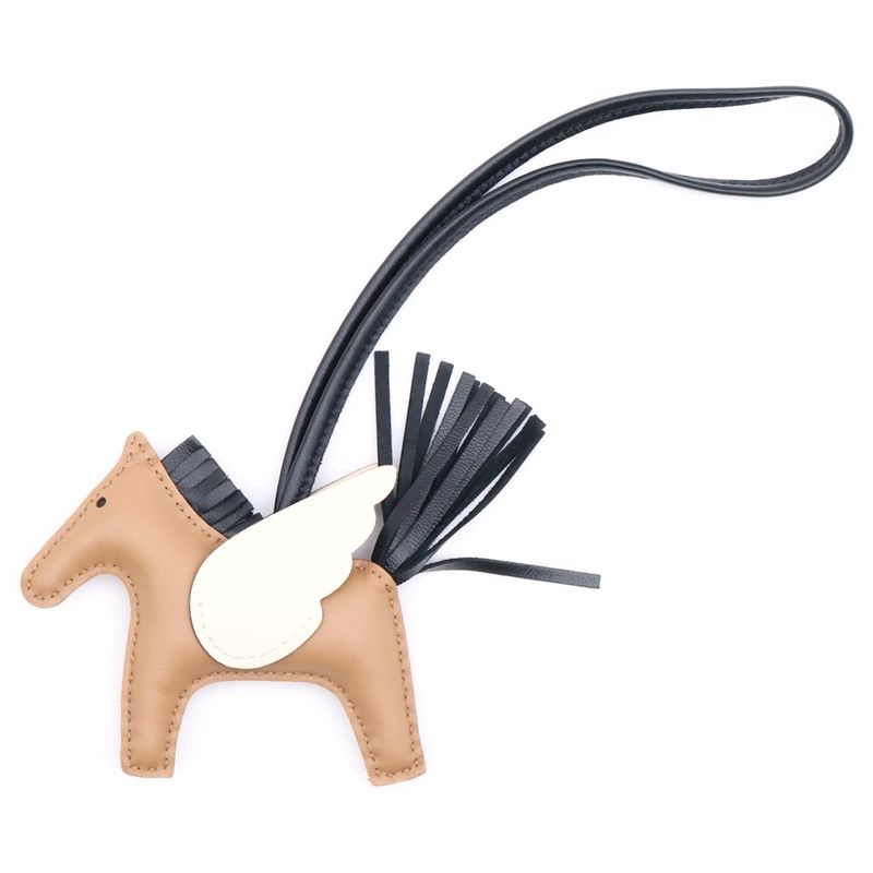 Hermes Pegasus Charm PM Leather Strap Brown/white Stamped U