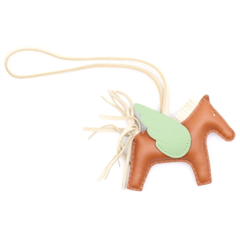 Hermes Pegasus Charm PM Leather Strap Brown/green Stamped B