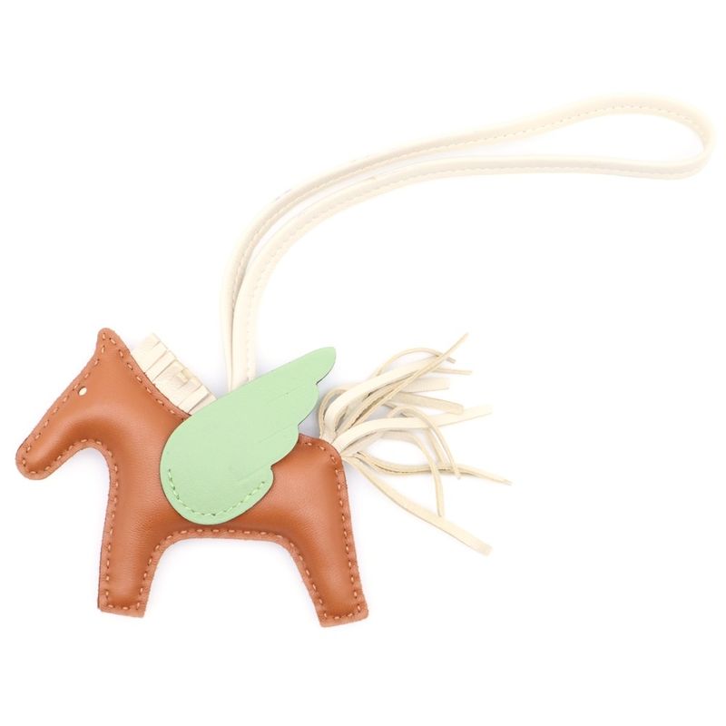 Hermes Pegasus Charm PM Leather Strap Brown/green Stamped B