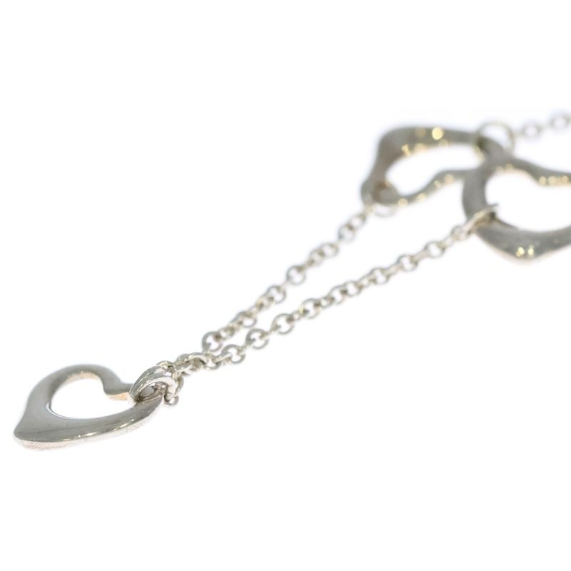 Tiffany & Co (tiffany & Co) Open Heart 5P Bracelet 925 Silver 4.2g