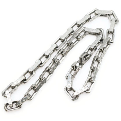 Louis Vuitton Collier Necklace Chain Monogram Necklace Silver M00307