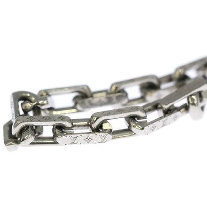 Louis Vuitton Collier Necklace Chain Monogram Necklace Silver M00307