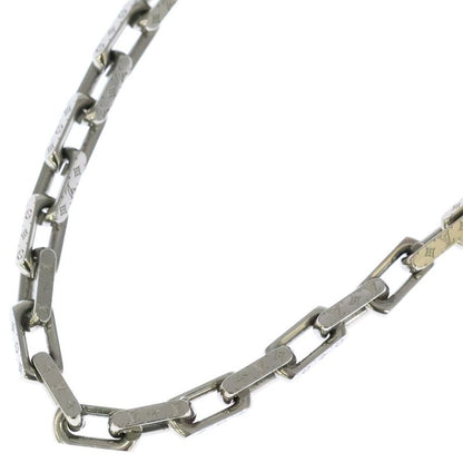 Louis Vuitton Collier Necklace Chain Monogram Necklace Silver M00307