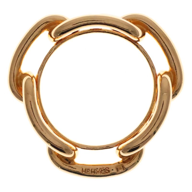 Hermes Chaine D'ancre Scarf Ring Legato GP Gold