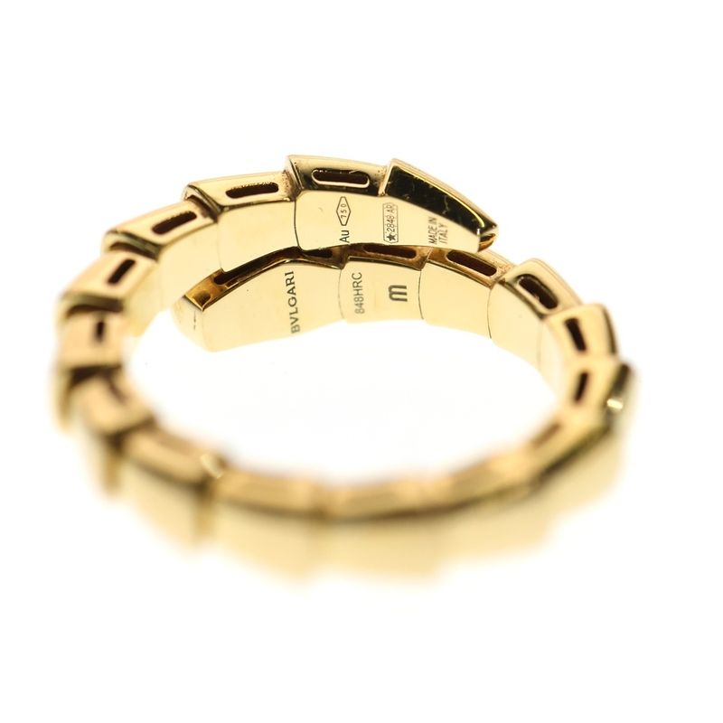 Bvlgari Serpenti Viper Ring 18K Yellow Gold Yellow Gold Size 10