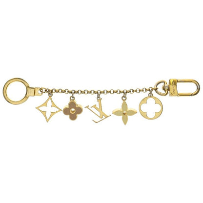 Louis Vuitton Bag Charm Chain Fleur De Monogram Flower Gold/beige M65111