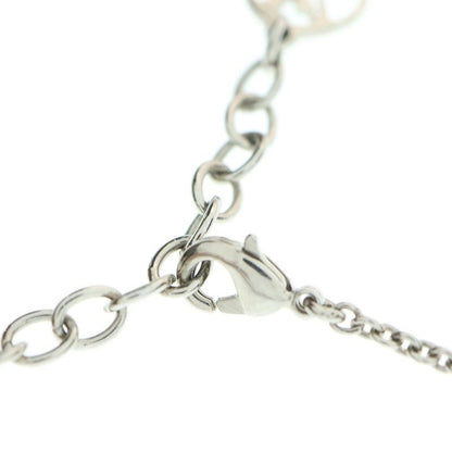 Louis Vuitton Escential V Logo Pendant Chain Necklace Silver M63197