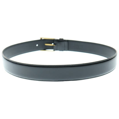 Gucci Sherry Line Web Trim Leather Belt Black 495125