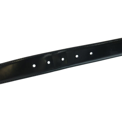 Gucci Sherry Line Web Trim Leather Belt Black 495125