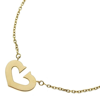 Cartier C Heart Necklace Yellow Gold Au750yg Jewelry