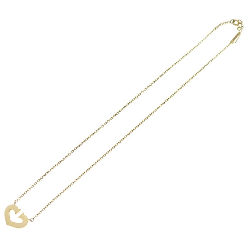Cartier C Heart Necklace Yellow Gold Au750yg Jewelry