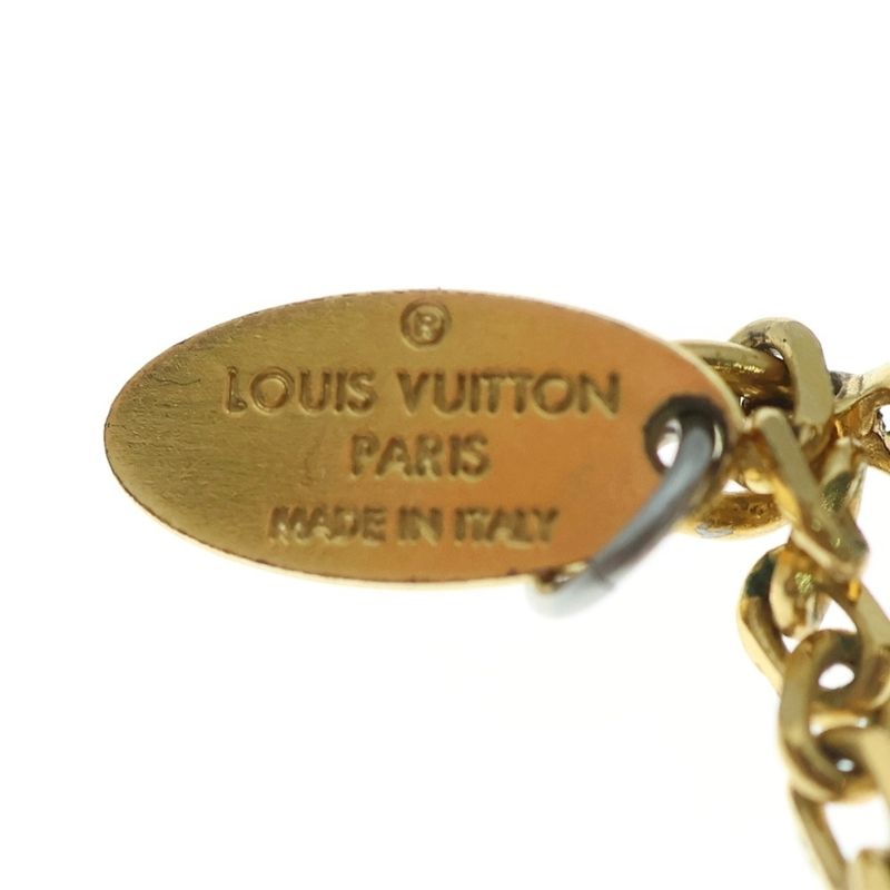 Louis Vuitton Collier Gamble Necklace Pendant Chain Gold GP M65096