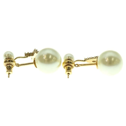 Christian Dior CD Logo Tribal Faux Pearl Star Earrings Ear Accessories Ivory