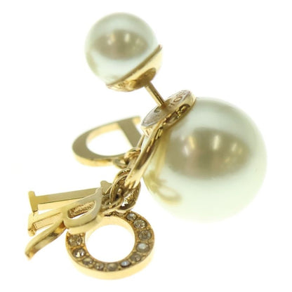 Christian Dior Logo Charm Faux Pearl Earrings Ear Accessories Ivory E1411tricy_d