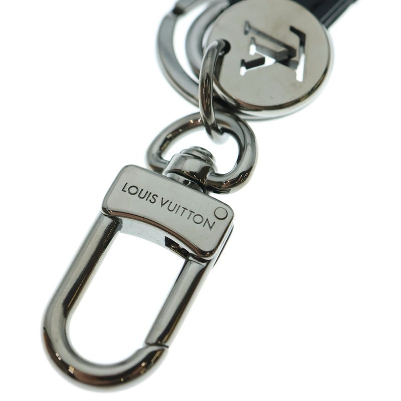 Louis Vuitton Monogram Eclipse Dragonne Key Case Key Ring Key Holder Black