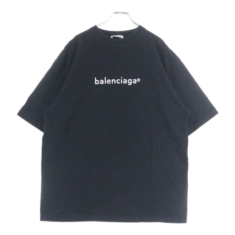 Balenciaga 20SS Copywrite Logo Crew Neck Short Sleeve T-shirt Cut And Sewn