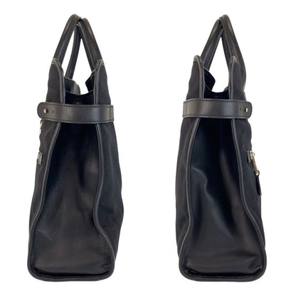 Gucci Sherry Line Black Silver Hardware Nylon/leather 246410 Business Bag