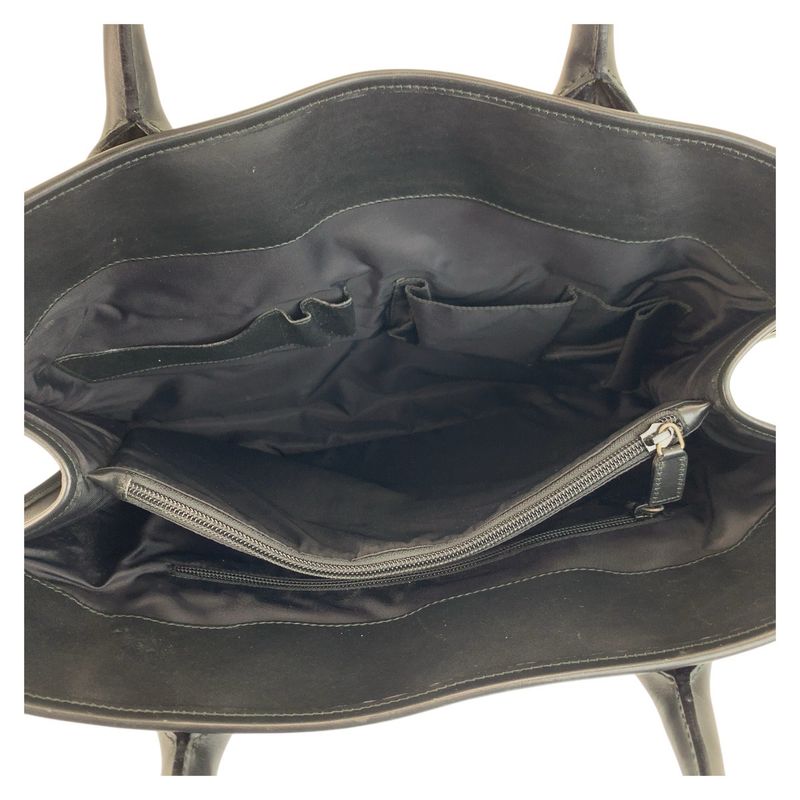 Gucci Sherry Line Black Silver Hardware Nylon/leather 246410 Business Bag