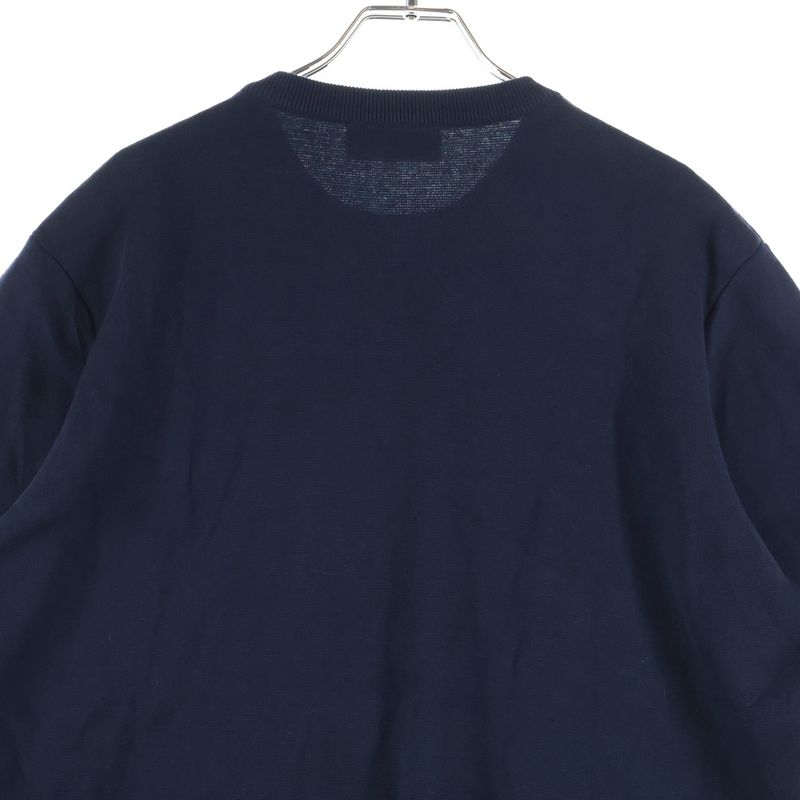 Gucci 24AW Intarsia Silk Cotton Logo Embroidery T-shirt Cut And Sewn Black