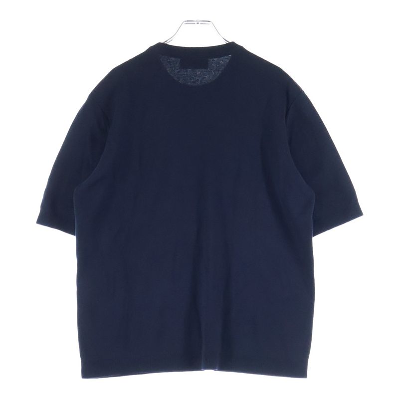 Gucci 24AW Intarsia Silk Cotton Logo Embroidery T-shirt Cut And Sewn Black