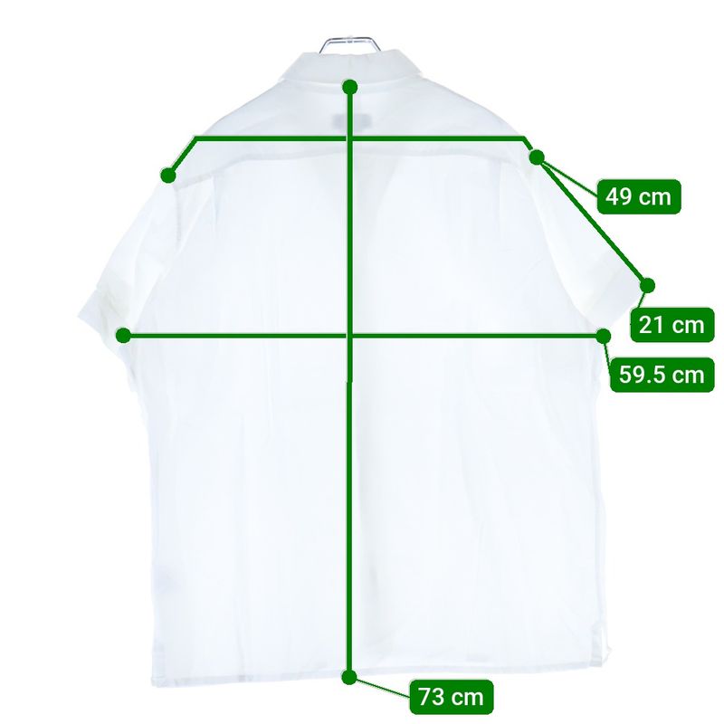 Hermes Oversized Short-sleeved Shirt With Serie Buttons White