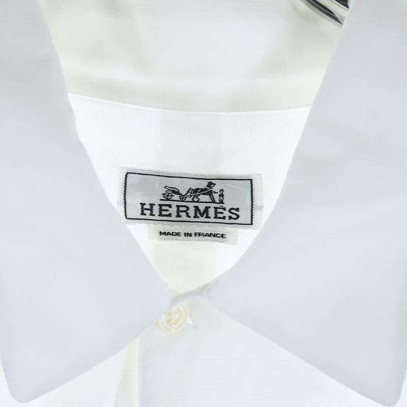 Hermes Oversized Short-sleeved Shirt With Serie Buttons White