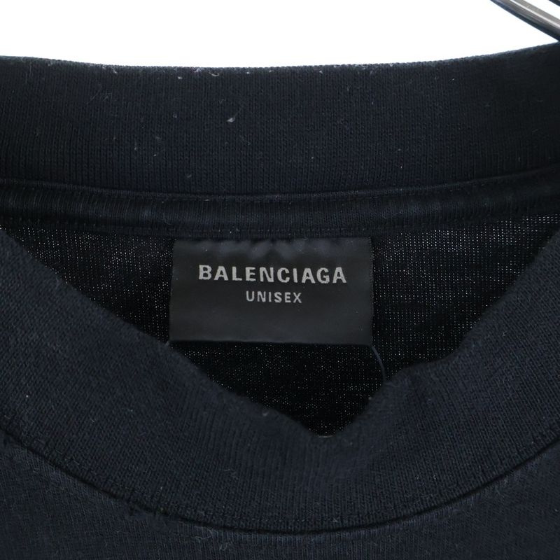 Balenciaga 24SS Dark Web Oversized Short Sleeve T-shirt Black 739028 Tpvn5