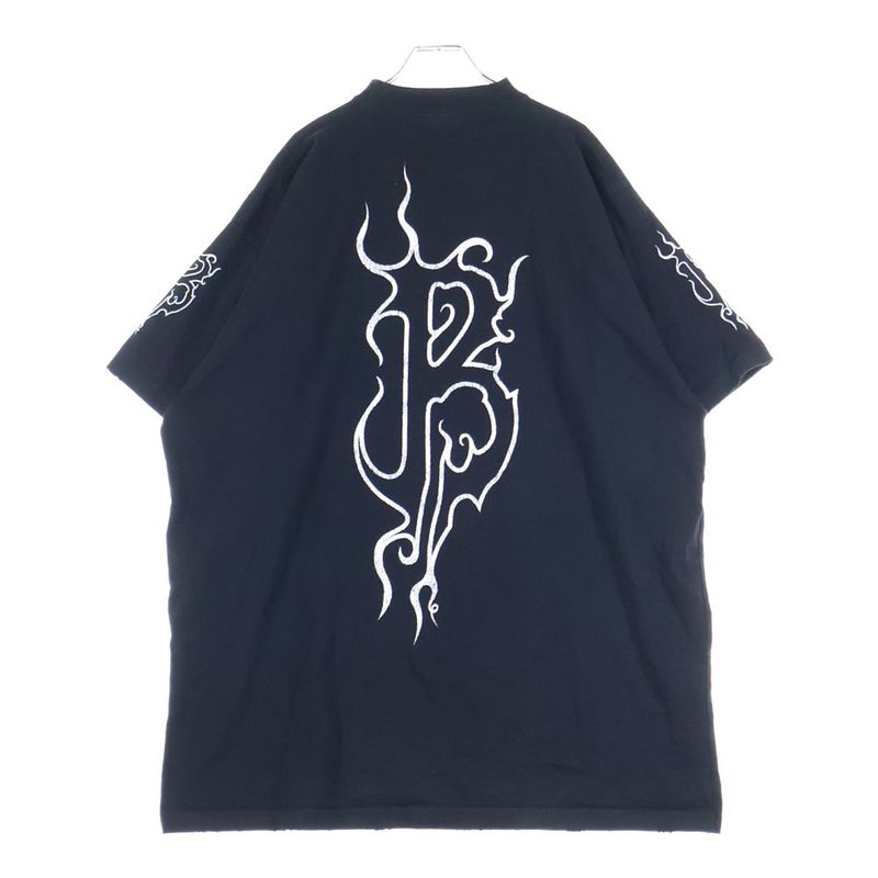 Balenciaga 24SS Dark Web Oversized Short Sleeve T-shirt Black 739028 Tpvn5