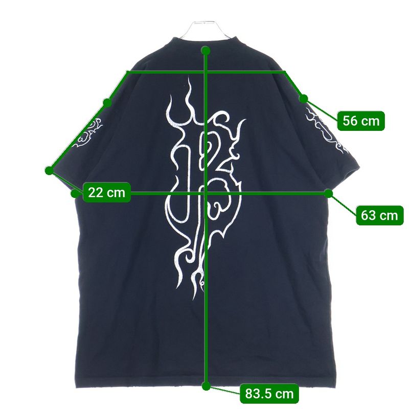 Balenciaga 24SS Dark Web Oversized Short Sleeve T-shirt Black 739028 Tpvn5