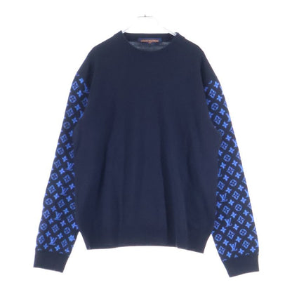 Louis Vuitton 23AW Monogram Sleeve Trimmed Cashmere Mix Wool Knit Sweater