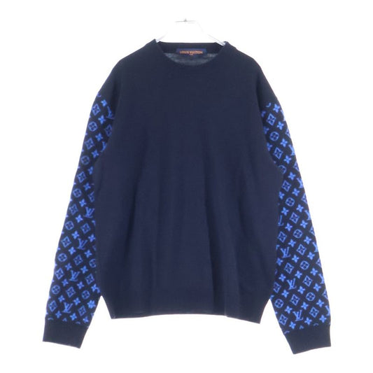 Louis Vuitton 23AW Monogram Sleeve Trimmed Cashmere Mix Wool Knit Sweater