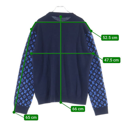 Louis Vuitton 23AW Monogram Sleeve Trimmed Cashmere Mix Wool Knit Sweater