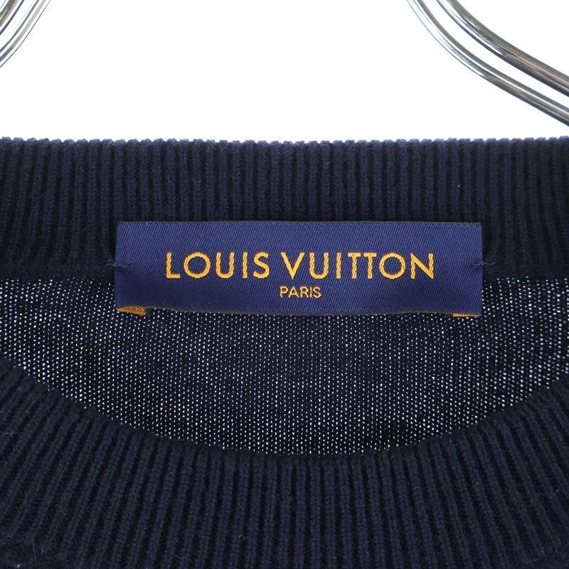 Louis Vuitton 23AW Monogram Sleeve Trimmed Cashmere Mix Wool Knit Sweater