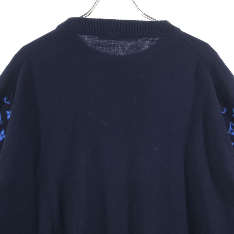 Louis Vuitton 23AW Monogram Sleeve Trimmed Cashmere Mix Wool Knit Sweater
