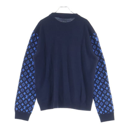 Louis Vuitton 23AW Monogram Sleeve Trimmed Cashmere Mix Wool Knit Sweater